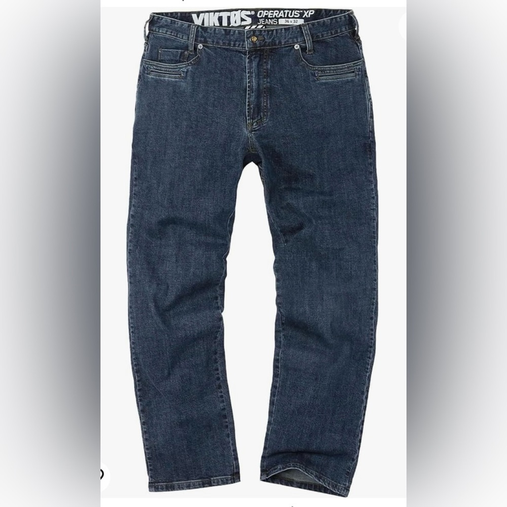 Viktos Operatus XP Tactical Jeans Men 34x30 Dual Zipper Straight Stretch Denim
